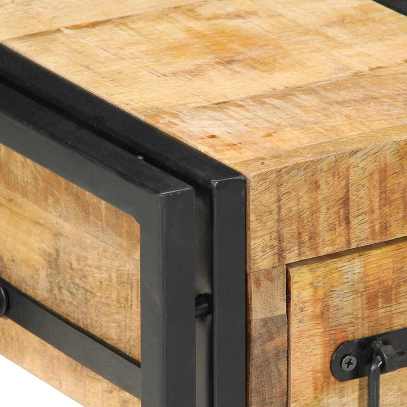 vidaXL Éjjeliszekrény 2 pcs Barna 30 x 30 x 40 cm tömör mangófa