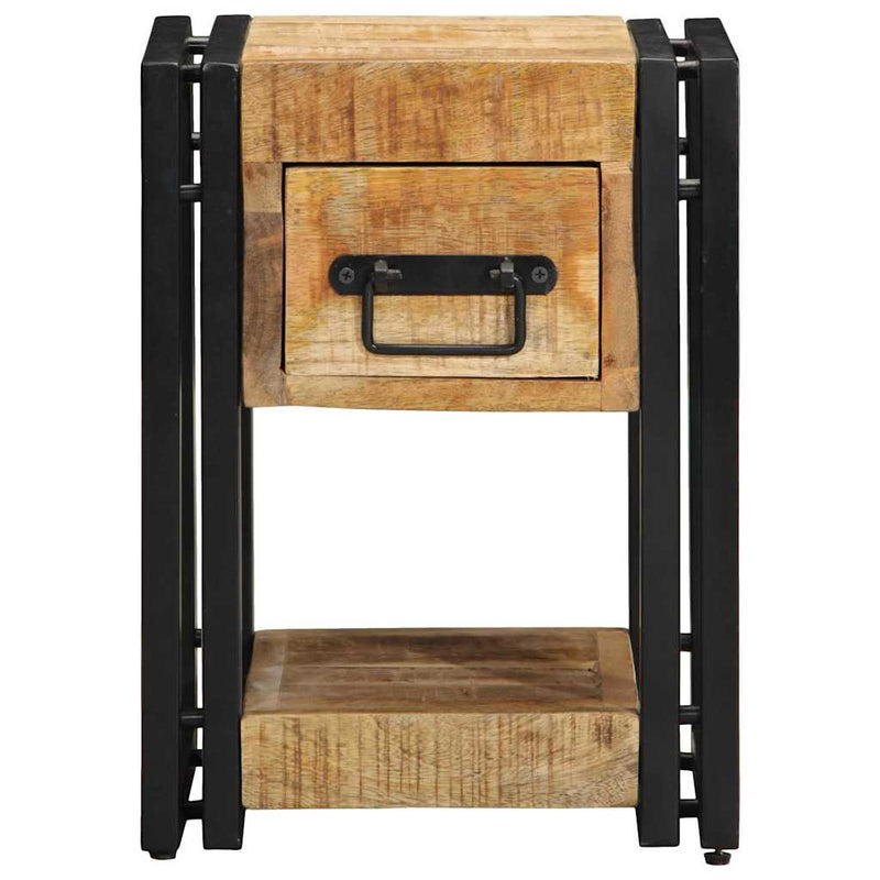 vidaXL Éjjeliszekrény 2 pcs Barna 30 x 30 x 40 cm tömör mangófa