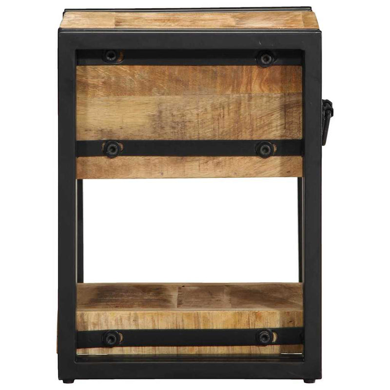 vidaXL Éjjeliszekrény 2 pcs Barna 30 x 30 x 40 cm tömör mangófa
