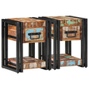 vidaXL Éjjeliszekrény fiókkal 2 pcs Sokszínű 30 x 30 x 40 cm