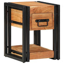 vidaXL Éjjeliszekrény fiókkal 2 pcs Barna 30 x 30 x 40 cm Tömör Akácfa