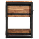 vidaXL Éjjeliszekrény fiókkal 2 pcs Barna 30 x 30 x 40 cm tömör akácfa