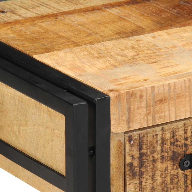 vidaXL Kisasztal 40 x 40 x 50 cm Tömör mangófából és fémből készült