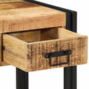 vidaXL Kisasztal 40 x 40 x 50 cm Tömör mangófából és fémből készült