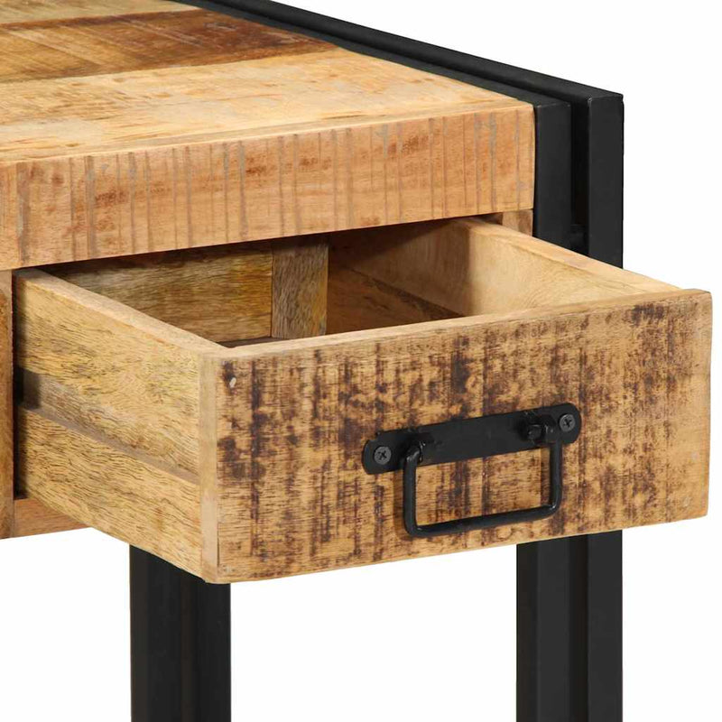 vidaXL Kisasztal 40 x 40 x 50 cm Tömör mangófából és fémből készült