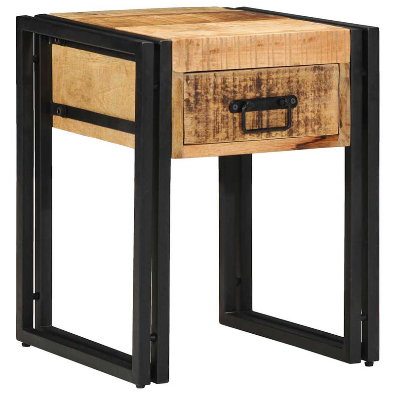 vidaXL Kisasztal 40 x 40 x 50 cm Tömör mangófából és fémből készült