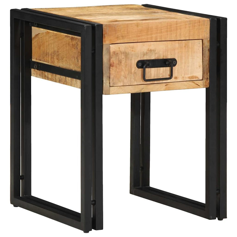 vidaXL Kisasztal 40 x 40 x 50 cm Tömör mangófából és fémből készült
