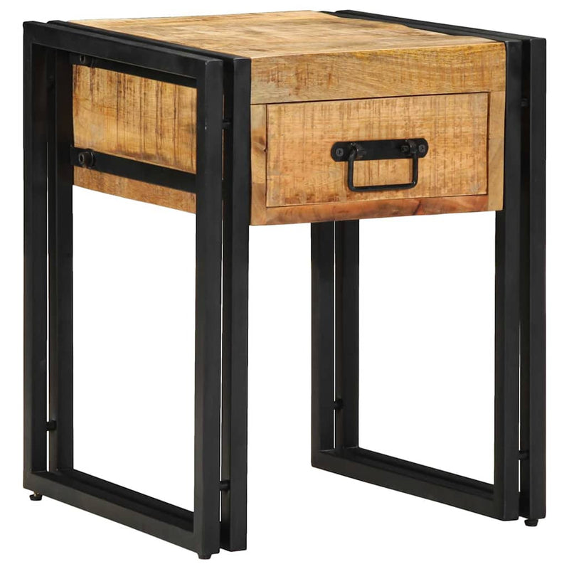 vidaXL Kisasztal 40 x 40 x 50 cm Tömör mangófából és fémből készült