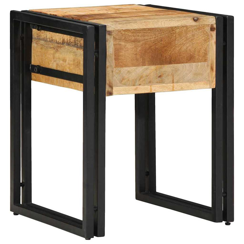 vidaXL Kisasztal 40 x 40 x 50 cm Tömör mangófából és fémből készült