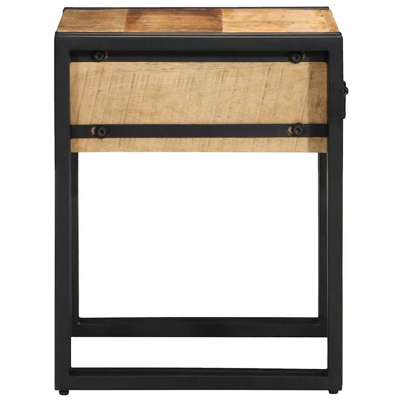 vidaXL Kisasztal 40 x 40 x 50 cm Tömör mangófából és fémből készült