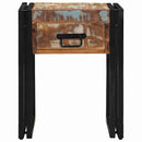 vidaXL Kisasztal 40 x 40 x 50 cm Szilárd újrahasznosított fa és fém