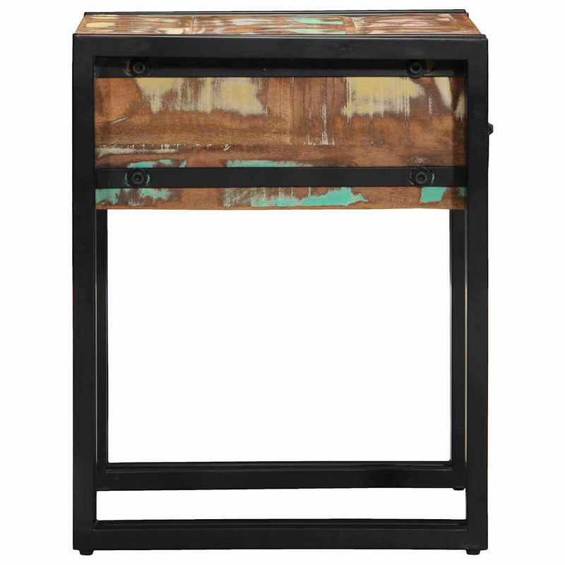 vidaXL Végasztal Sokszínű 40 x 40 x 50 cm tömör újrahasznosított fa