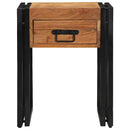 vidaXL Végasztal fiókkal tárolóval Barna 40 x 40 x 50 cm tömör akácfa