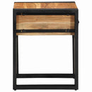 vidaXL Végasztal fiókkal tárolóval Barna 40 x 40 x 50 cm tömör akácfa