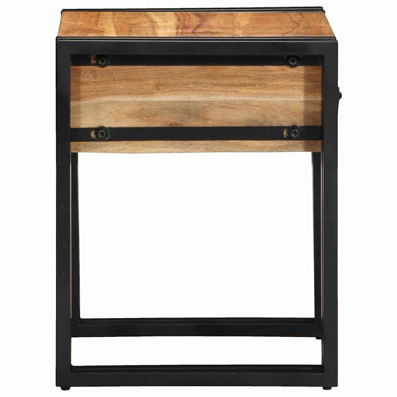 vidaXL Végasztal fiókkal tárolóval Barna 40 x 40 x 50 cm tömör akácfa