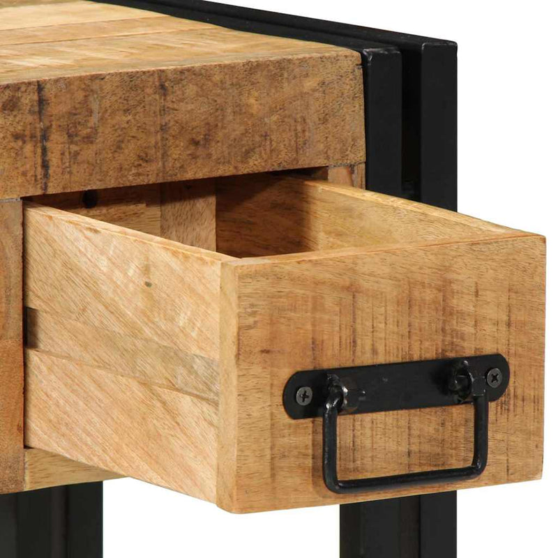 vidaXL Végasztal fiókkal tárolóval Barna 30 x 30 x 40 cm tömör mangófa
