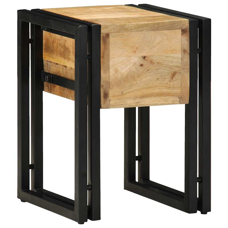 vidaXL Végasztal fiókkal tárolóval Barna 30 x 30 x 40 cm tömör mangófa