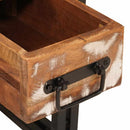 vidaXL Kisasztal 30 x 30 x 40 cm Szilárd újrahasznosított fa és fém