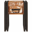 vidaXL Kisasztal 30 x 30 x 40 cm Szilárd újrahasznosított fa és fém