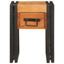vidaXL Kisasztal Barna és fekete 30 x 30 x 40 cm Tömör akácfa és Fém