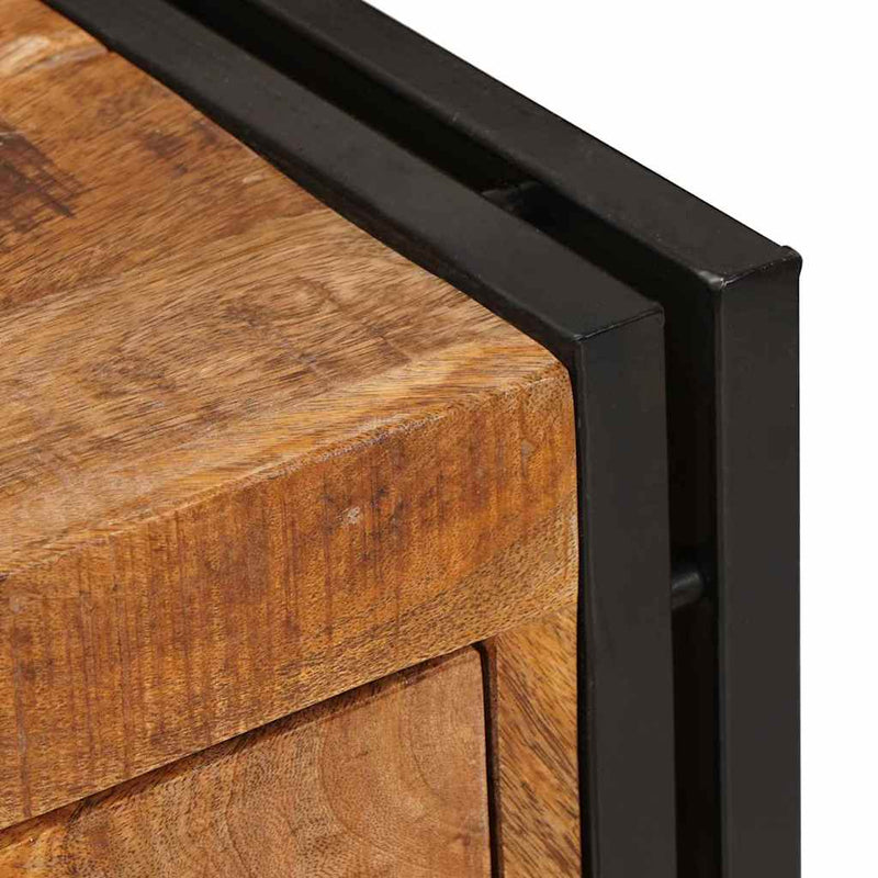 vidaXL Széf fiókkal Barna 66 x 33 x 70 cm tömör mangófa