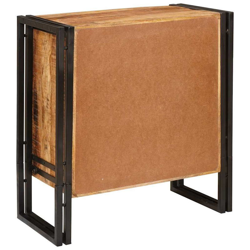 vidaXL Széf fiókkal Barna 66 x 33 x 70 cm tömör mangófa