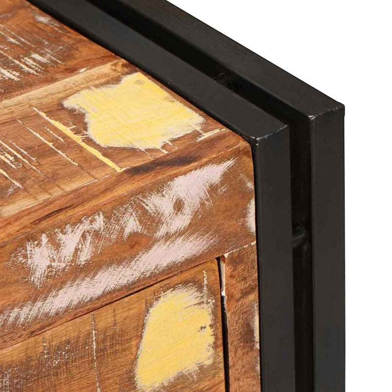 vidaXL Széf fiókkal Barna 66 x 33 x 70 cm tömör újrahasznosított fa