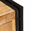 vidaXL Cipőszekrény polcokkal Barna 90 x 38 x 45 cm tömör mangófa