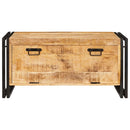 vidaXL Cipőszekrény polcokkal Barna 90 x 38 x 45 cm tömör mangófa