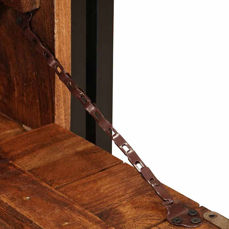 vidaXL Cipőszekrény Barna 90 x 38 x 45 cm tömör újrahasznosított fa