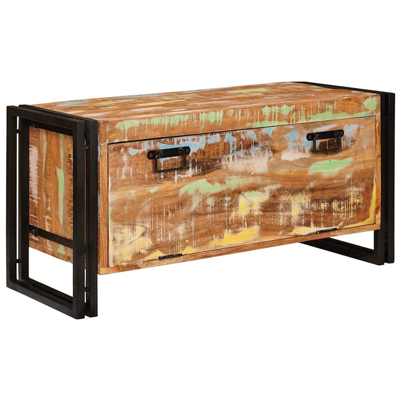vidaXL Cipőszekrény Barna 90 x 38 x 45 cm tömör újrahasznosított fa