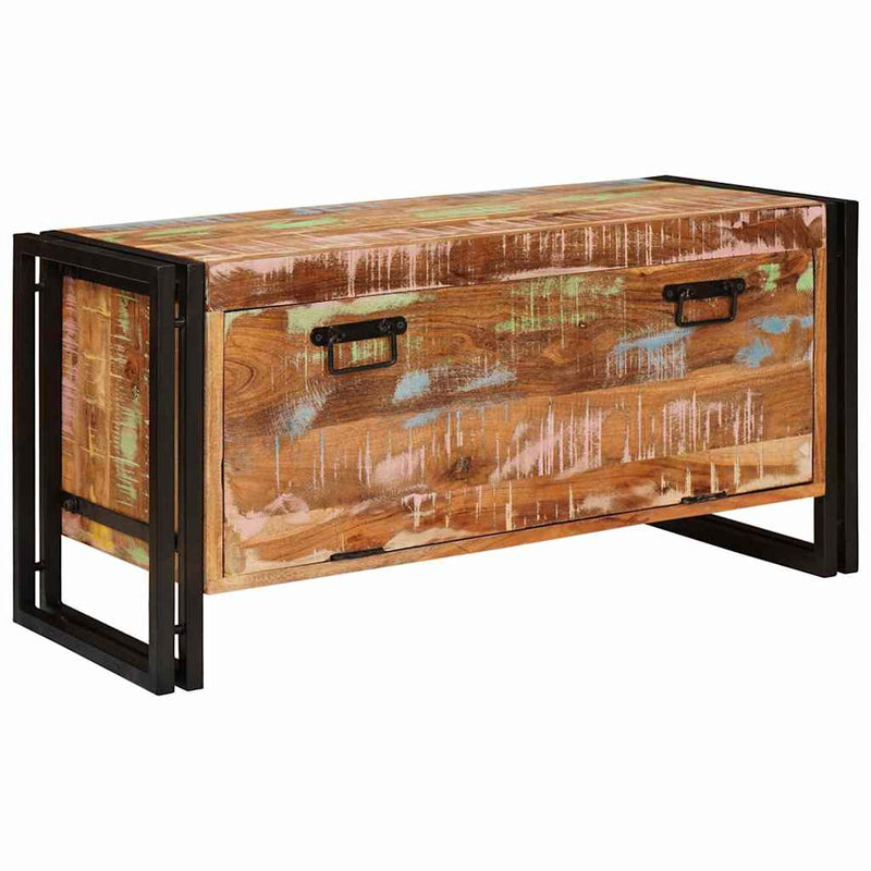 vidaXL Cipőszekrény Barna 90 x 38 x 45 cm tömör újrahasznosított fa