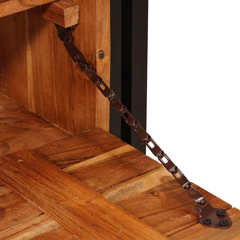 vidaXL Cipőszekrény polcokkal Barna 90 x 38 x 45 cm tömör akácfa