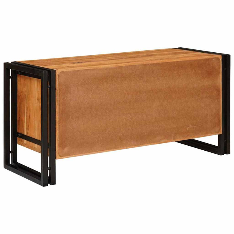 vidaXL Cipőszekrény polcokkal Barna 90 x 38 x 45 cm tömör akácfa
