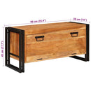 vidaXL Cipőszekrény polcokkal Barna 90 x 38 x 45 cm tömör akácfa