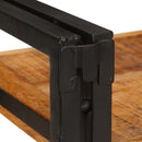 vidaXL Éjjeli asztal 2 pcs Barna és fekete Tömör Mangófát