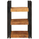 vidaXL Éjjeli asztal 2 pcs Barna és fekete Tömör Mangófát