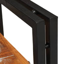 vidaXL Éjjeli asztal Barna és fekete Újrahasznosított Masszív Fa