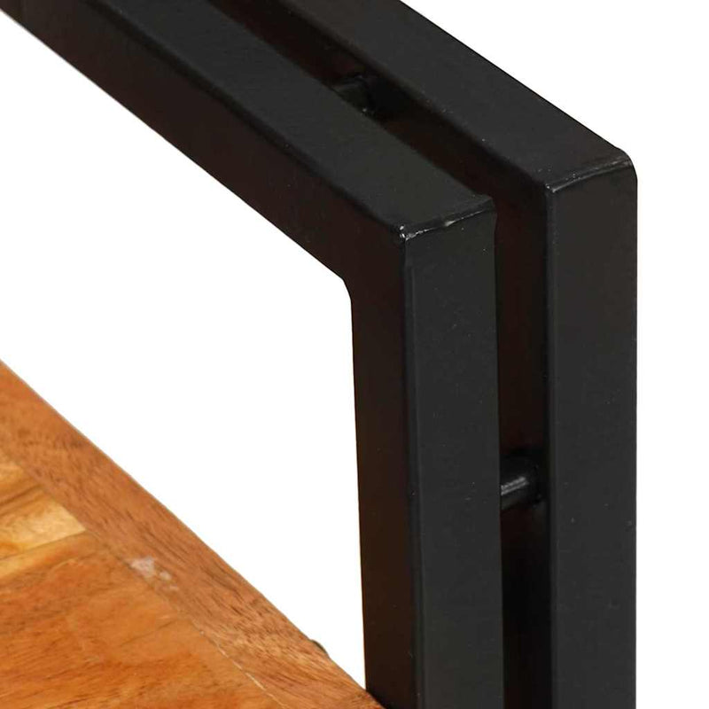 vidaXL Éjjeli asztal Barna és fekete 38 x 33 x 58 cm Tömör Fa Akácia