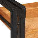 vidaXL Éjjeli asztal Barna és fekete 38 x 33 x 58 cm Tömör Fa Akácia
