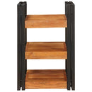 vidaXL Éjjeli asztal 2 pcs Barna és fekete Tömör Fa Akácia