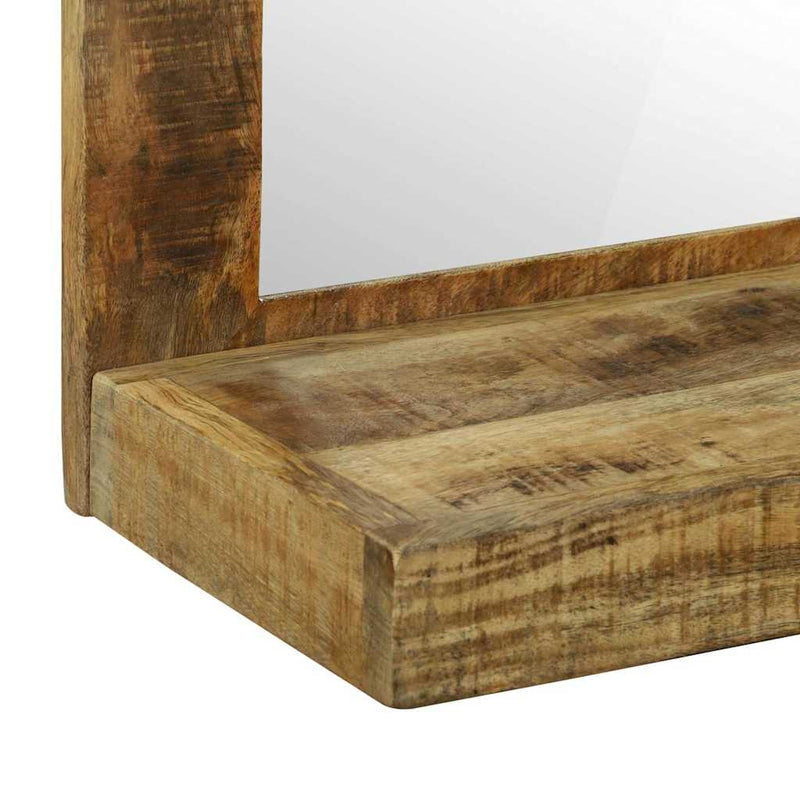 vidaXL Fürdőszobai tükör Barna 50 x 22 x 70 cm Masszív durva mangófa