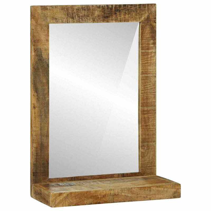 vidaXL Fürdőszobai tükör Barna 50 x 22 x 70 cm Masszív durva mangófa
