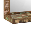 vidaXL Fürdőszobai tükör polcokkal Barna Újrahasznosított Masszív Fa