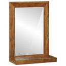 vidaXL Fürdőszobai tükör Barna 50 x 22 x 70 cm Tömör Fa Akácia