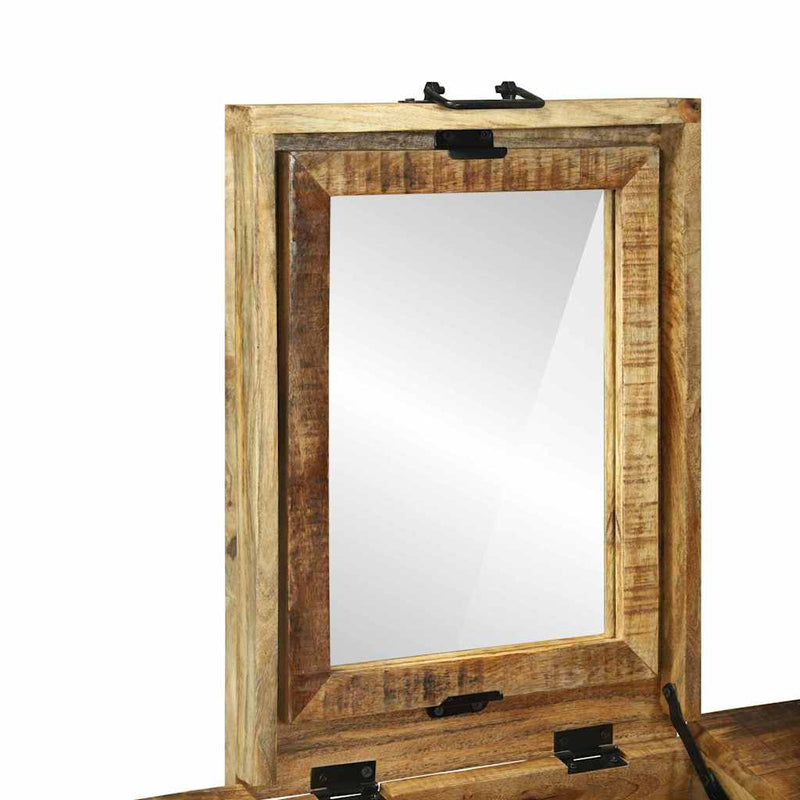 vidaXL Hálószobai Öltöztető Asztal Barna 90 x 50 x 75 cm Tömör mangófa