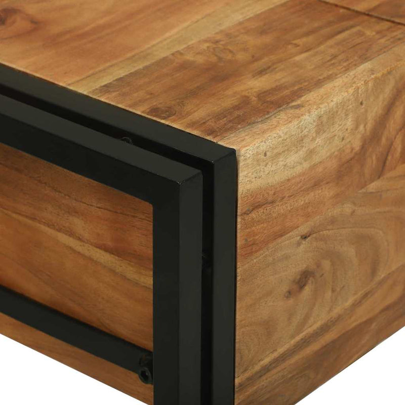 vidaXL Hálószobai Öltöztető Asztal Barna 90 x 50 x 75 cm Tömör akácfa