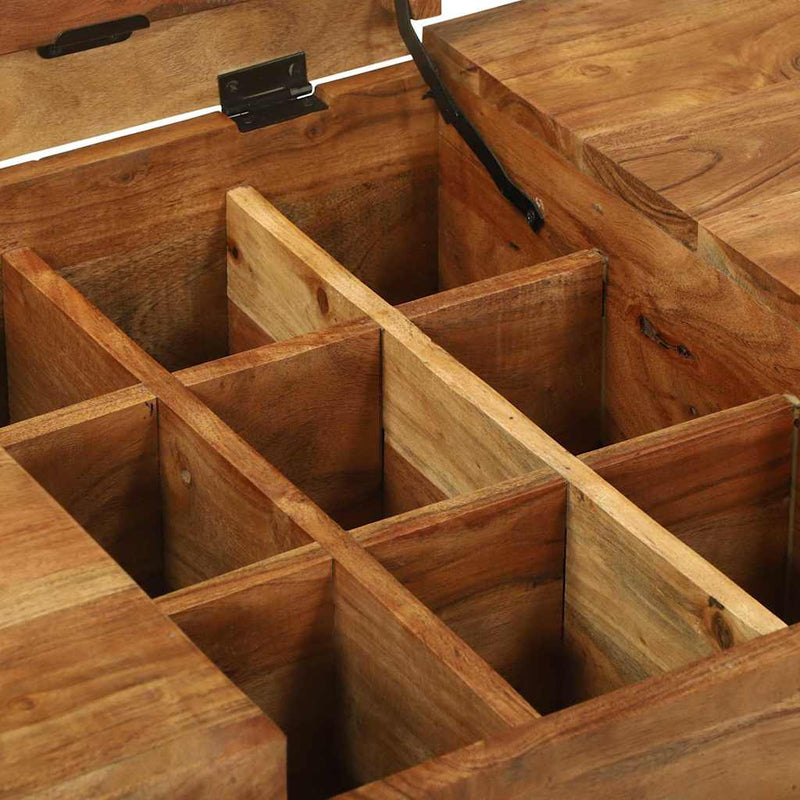 vidaXL Hálószobai Öltöztető Asztal Barna 90 x 50 x 75 cm Tömör akácfa