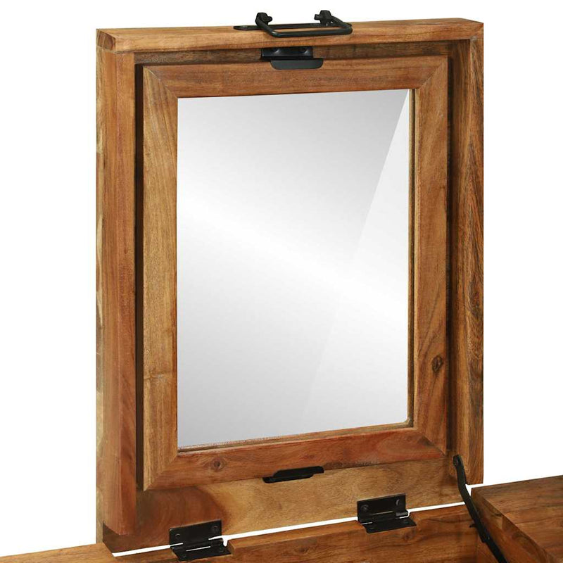 vidaXL Hálószobai Öltöztető Asztal Barna 90 x 50 x 75 cm Tömör akácfa