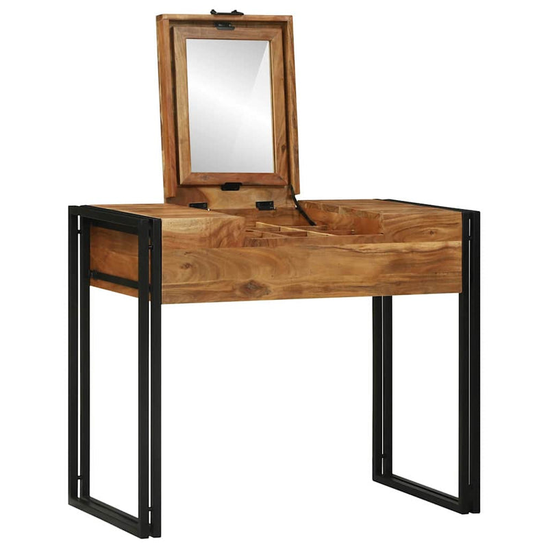 vidaXL Hálószobai Öltöztető Asztal Barna 90 x 50 x 75 cm Tömör akácfa